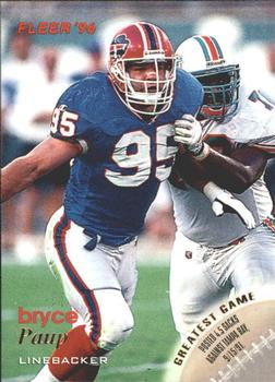 Bryce Paup Buffalo Bills 1996 Fleer NFL #16